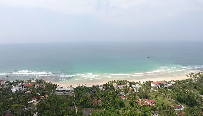 Aerial view of the coasts of southern Sri Lanka