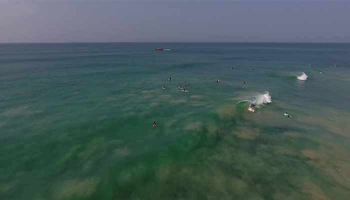 The Indian ocean in the south of Sri Lanka