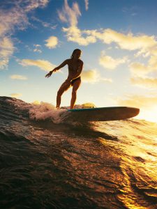 Surfing in Kabalana Beach