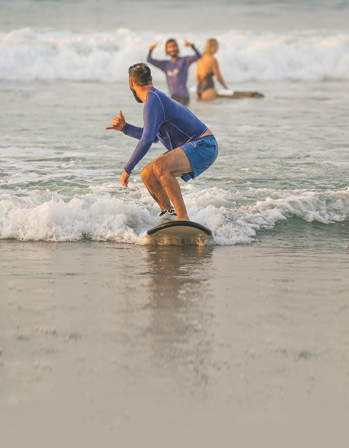 Beginner surfing Sri Lanka