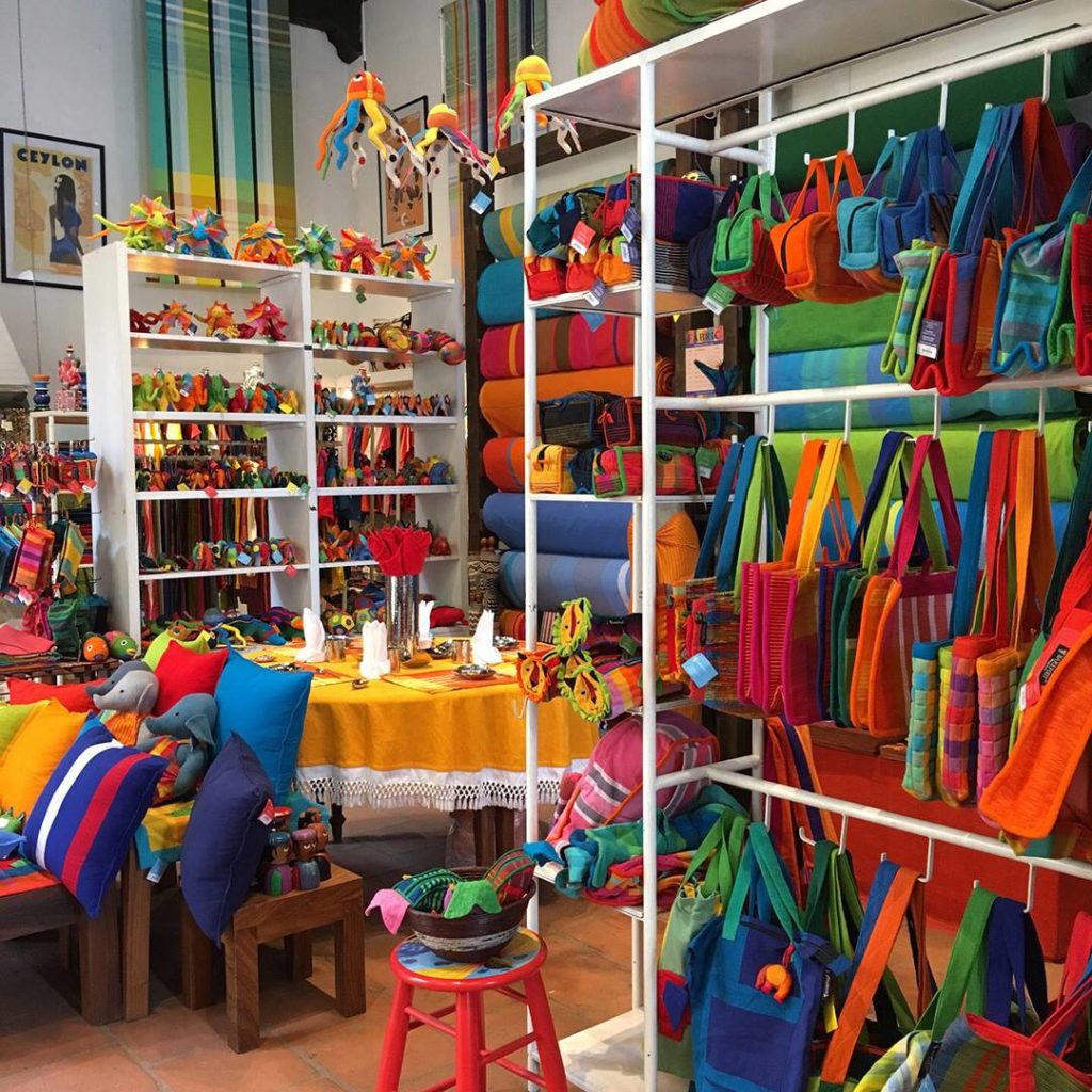 The colourful interior of the Barefoot Ceylon store in Galle Fort filled with unique, locally made, Sri Lankan products | Photo Credit: Barefoot Ceylon