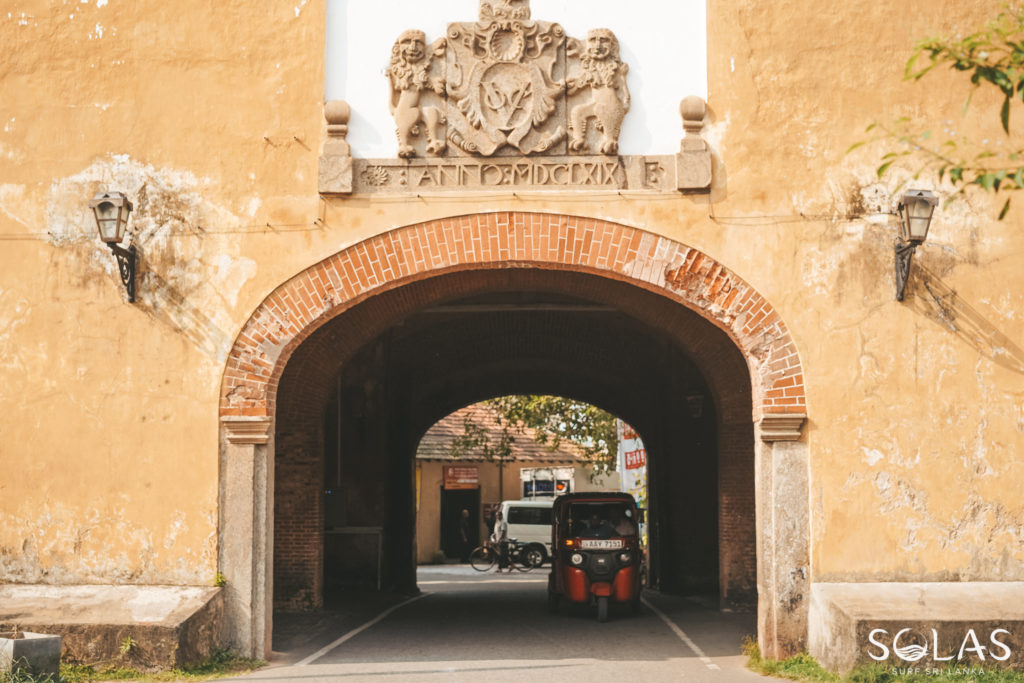 Old wall entrance to Galle Fort, Sri Lank